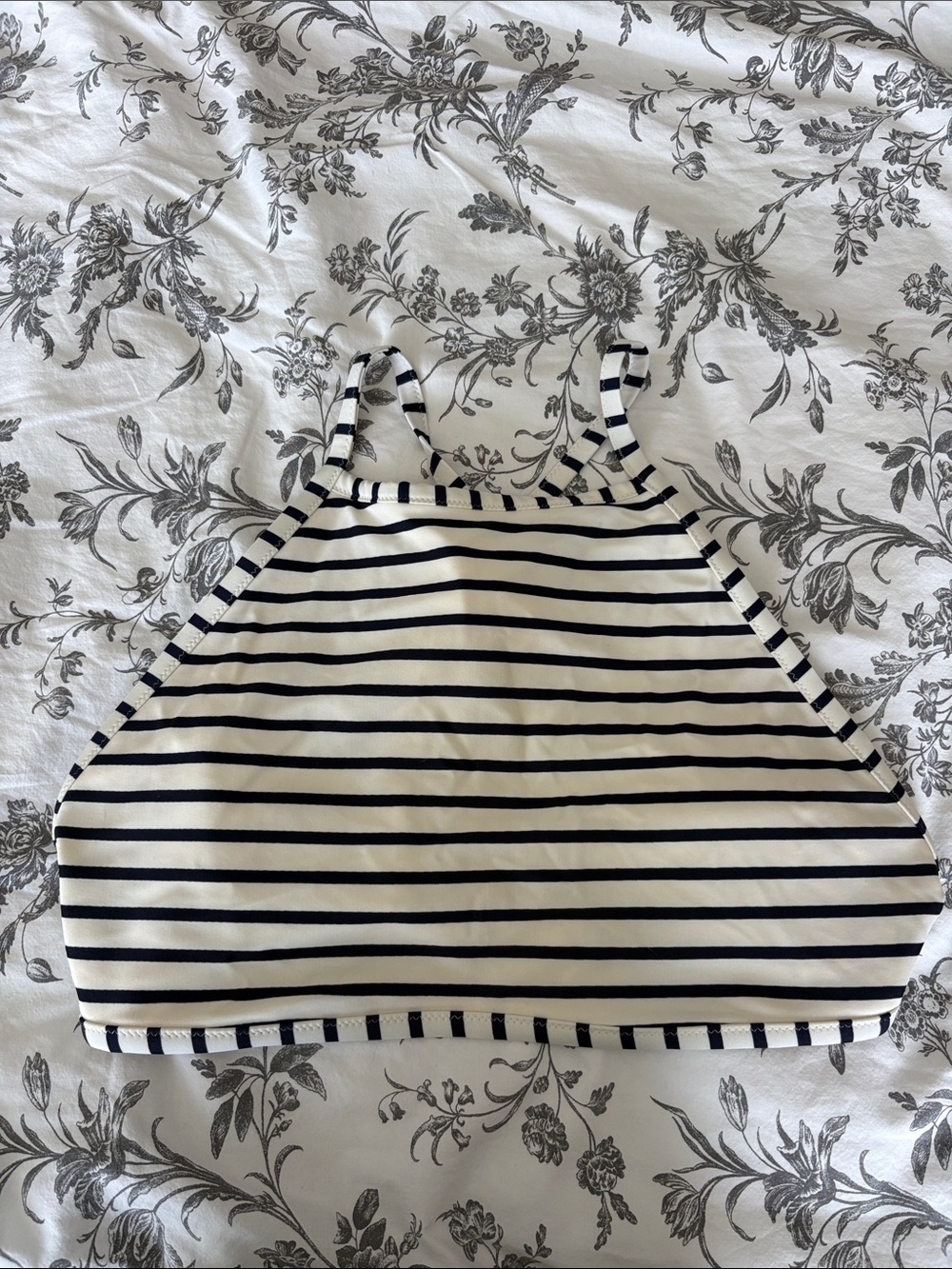 Aerie Stripe Halter bikini top size L